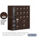 Salsbury Cell Phone Storage Locker - with Front Access Panel - 5 Door High Unit (8 Inch Deep Compartments) - 12 A Doors (11 usable) and 4 B Doors - Bronze - Surface Mounted - Resettable Combination Locks